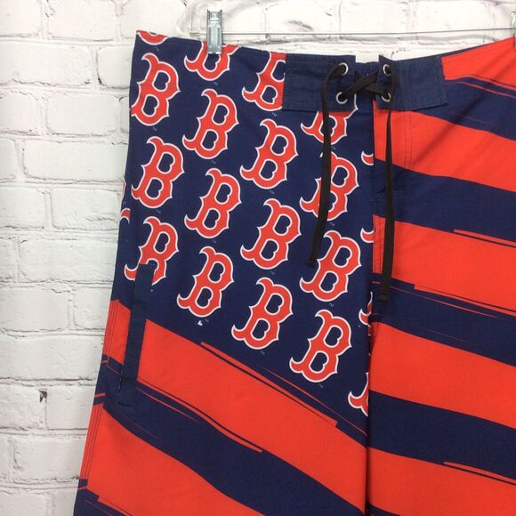 MLB Boston Red Sox Board Shorts Men's Sz 40 Athleisure Baseball Logo Print Beach - Picture 7 of 9